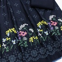 Denim Embroidered Garden