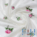 Floating Roses On Georgette - 1 mtr