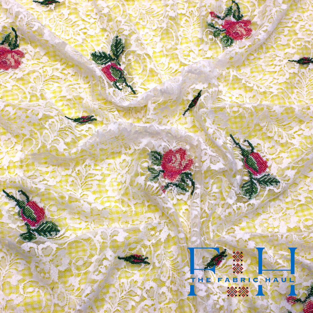 Chantilly with Falling Roses -1 mtr (Pink)