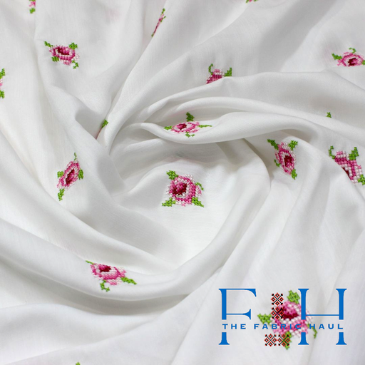 Textured Round Roses - 1 mtr