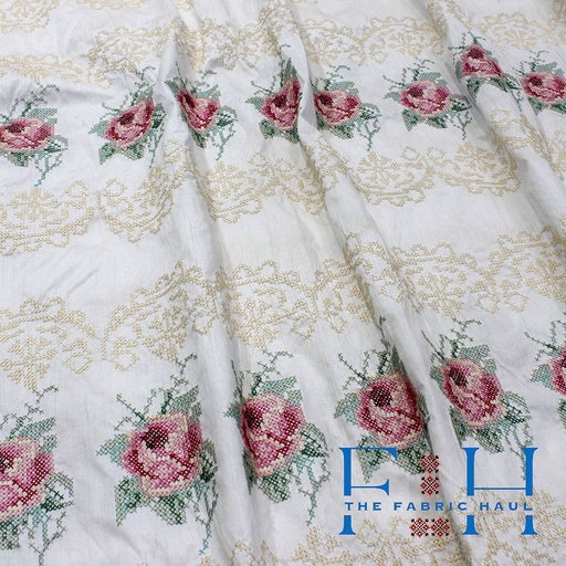 Mauve Standing Roses Border - 1 mtr