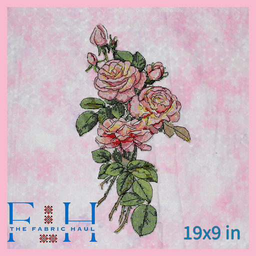 Watercolour rose applique